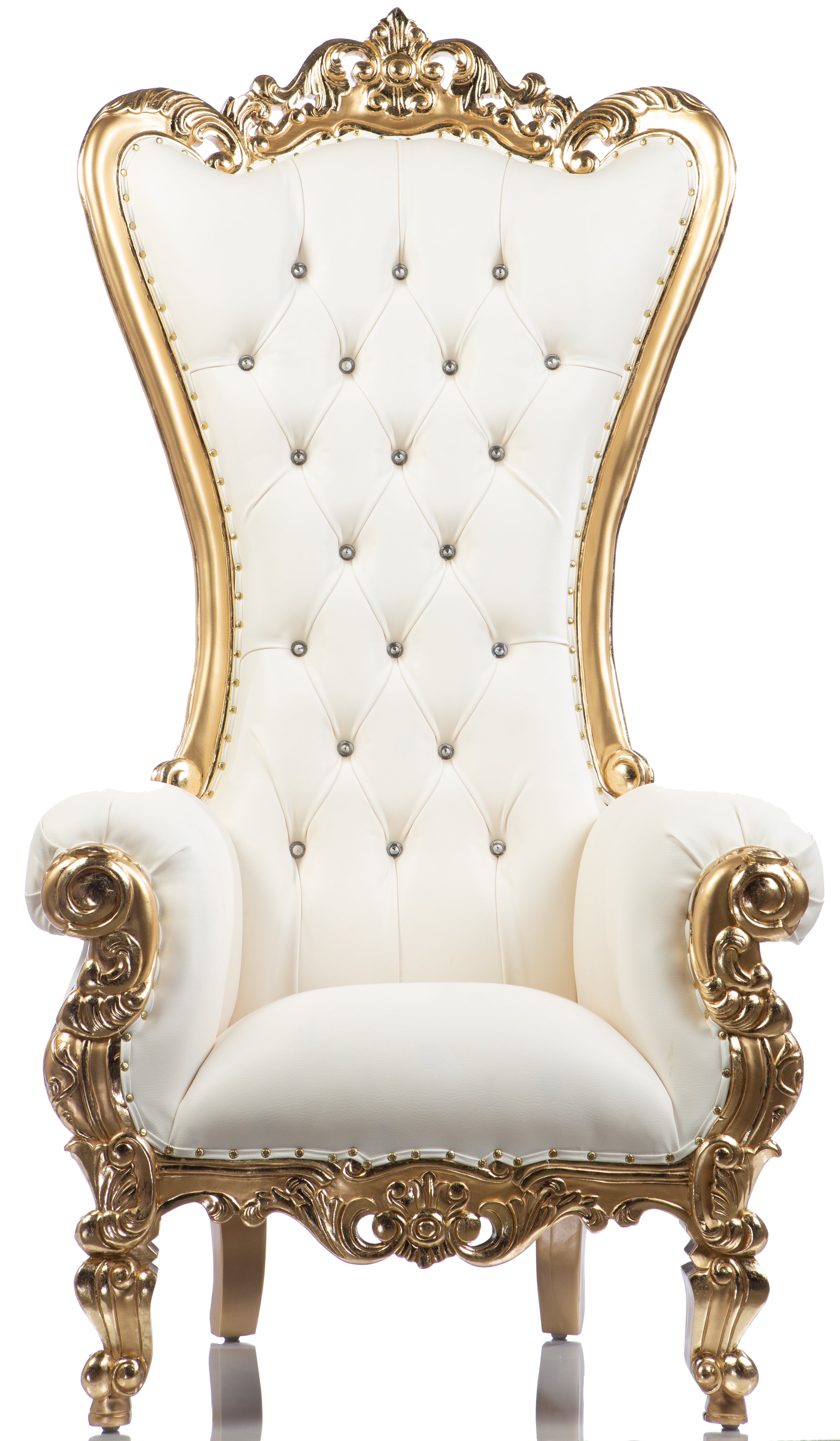 White and Gold Throne Chair